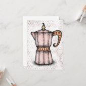 Carte de voeux Stovetop Espresso Maker (Devant/Arrière en situation)