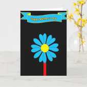Carte de vœux Striped Celebration (Fleur jaune)