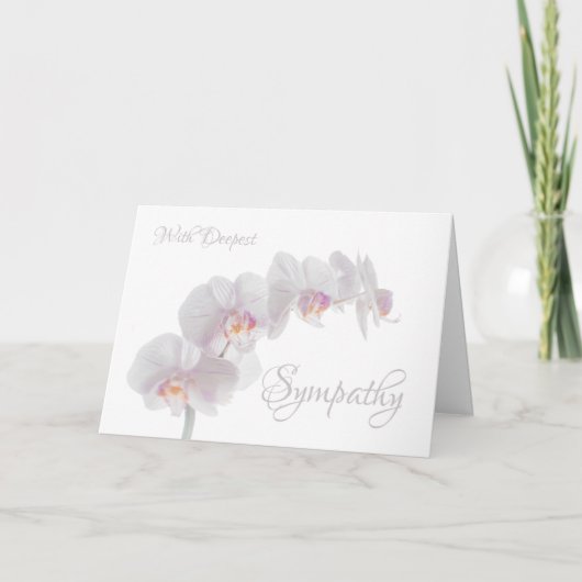 Carte de voeux Subtil Orchid Sympathy (Devant)