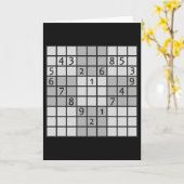 Carte de voeux SUDOKU (Fleur jaune)