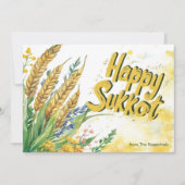 Carte de voeux Sukkot Golden Harvest (Devant)