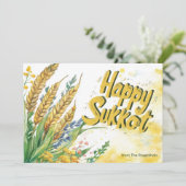 Carte de voeux Sukkot Golden Harvest (Debout devant)