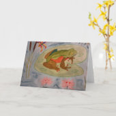 Carte de voeux Summer Frog Pond (Fleur jaune)