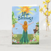 Carte de voeux Summer Sun Litha Solstice Wicca (Fleur jaune)