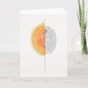 Carte de voeux Sun et Lune