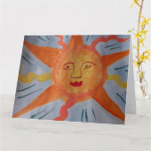 Carte de voeux Sun Fiery (Fleur jaune)