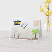 Carte de voeux Sun Israel (Fleur jaune)