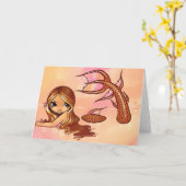 Carte de voeux "Sun Kissed Mermaid" (Fleur jaune)