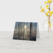 Carte de voeux Sun Peeking Through Trees Landscape (Fleur jaune)