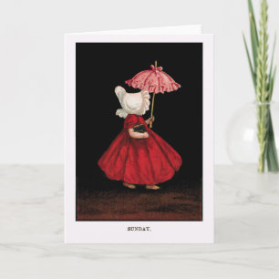 Carte de voeux Sunbonnet Sue du début des années 1