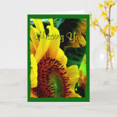 Carte de voeux Sunflower 003 (Fleur jaune)