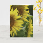 Carte de voeux Sunflower Trio (Fleur jaune)