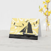 Carte de voeux Sunrise Sailors (Fleur jaune)