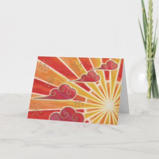 Carte de voeux Sunset (Devant)
