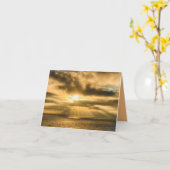 Carte de voeux Sunset Light (Fleur jaune)