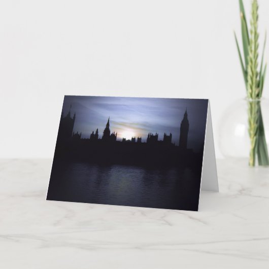 Carte de voeux Sunset-London-Parlement-Big Ben (Devant)