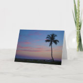 Carte de voeux Sunset Palm Silhouette (Devant)