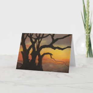 Carte de voeux "Sunset Tree #5" Road Country Roads