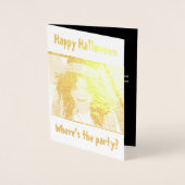 Carte de voeux super Dude Halloween Gold Foil (Devant)