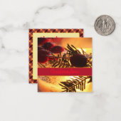 Carte de voeux Super Mini Papier de Noël (Devant/Arrière en situation)