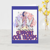 Carte de voeux "Support Our Troops" (Fleur jaune)