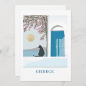 Carte de voeux sur le thème de la Grèce, (Devant / Derrière)