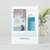 Carte de voeux sur le thème de la Grèce, (Debout devant)
