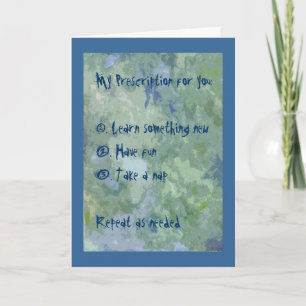 Carte de voeux sur ordonnance