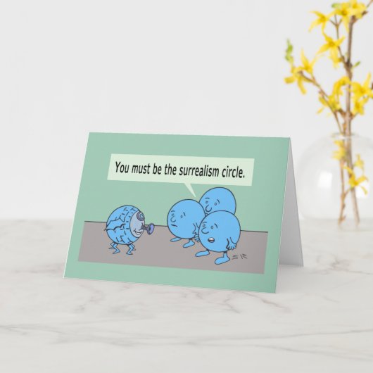 Carte de voeux Surréalisme Circle (Fleur jaune)