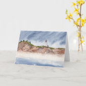 Carte de voeux Swallowtail Lighthouse Seascape (Fleur jaune)