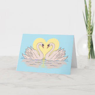 Carte de voeux Swan Forever Boo Valentine Love