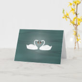 Carte de voeux Swans (Fleur jaune)