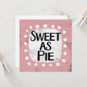 Carte de voeux Sweet As Pie (Devant/Arrière en situation)