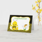 Carte de voeux Sweet Baby Bee (Fleur jaune)