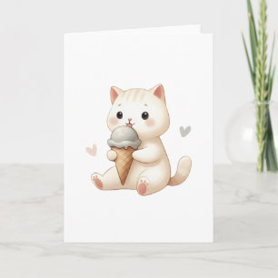 Carte de voeux Sweet Cute Kitten pour n'importe qu