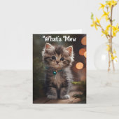 Carte de voeux Sweet Kitten (Fleur jaune)