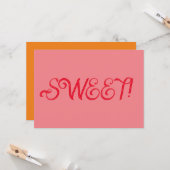 Carte de vœux Sweet Sixteen (Devant/Arrière en situation)