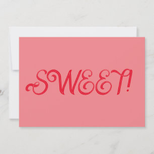 Carte de voeux sweet sixteen Flat