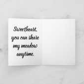 Carte de vœux Sweetheart, Carte de vacances de Doe (Intérieur)