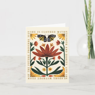 Carte de voeux symétrique des écritures de jardin 