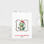 Carte de vœux T-Rex de Noël (Dos)
