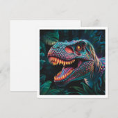 Carte de voeux T Rex Dinosaur Appartement (Devant / Derrière)