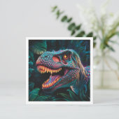 Carte de voeux T Rex Dinosaur Appartement (Debout devant)