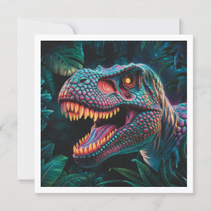 Carte de voeux T Rex Dinosaur Appartement