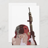 Carte de vœux Tactical Santa (Devant / Derrière)