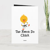 Carte de voeux Taekwondo Chick (Dos)