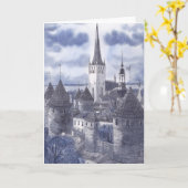 Carte de voeux Tallinn (Fleur jaune)