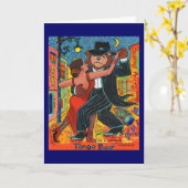 Carte de voeux Tango Bear (Fleur jaune)