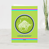 Carte de vœux Taureau (Dos)