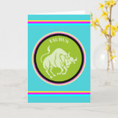 Carte de voeux Taurus (Fleur jaune)